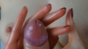Best teasing handjob ever for a big dick by British incognito TikTok star – close-up