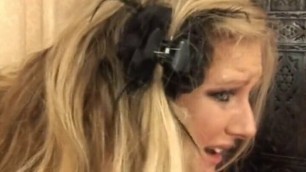 BBW Blonde big tits wife sucks, fucks and rides the workman’s big cock to completion