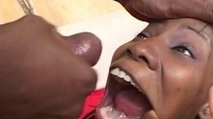 Curvy Ebony Slut Sucking Huge Black Dick