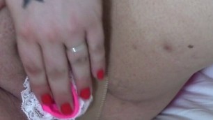 Stuffing My Fat Cunt With Socks - My Shaved Pussy In Ripped Pantyhose & Filling My Snatch With Socks - BBW Tina Snua