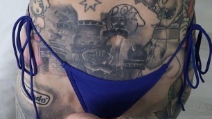 BIG TITS, BIG ASS – Petite MILF Step MOM Gives Amateur Blowjob and Gets Fucked In Dark Blue Bikini - Melody Radford