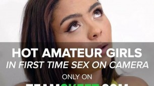 She's New - Lovely 18 Year Old Babe Sucks Dick For The First Time On Camera And Enjoys It