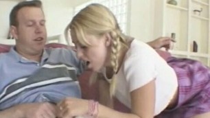 Horny blonde babe likes it when she gets her wet pussy banged hard