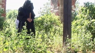 This stunning girl gets her punishment from two kinky dudes