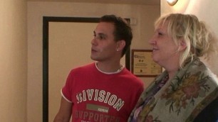 Young guy doggy-fucks freckled 70yo granny