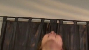 Slut gets face jizzed gobbling cock