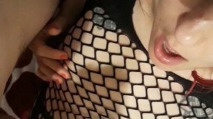 POV – Jerking cock while she is watching