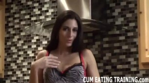 Cum Swallowing Fetish and Femdom Cum Feeding Porn