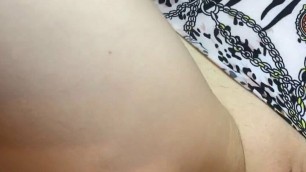 MILF gets her leopard panties pulled aside and asked to fuck
