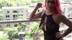Beautiful redhead whore and busty slut enjoying a huge cock in her sweet and young pussy
