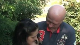 Pig likes to fuck on the street with his stepdaughter