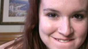 Horny chick imagining to suck a big fat dick
