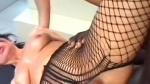 Busty babe with amazing ass gets rough dp fucking