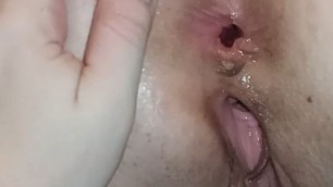 Played hard with all of wifes holes, fucked her ass and came on it
