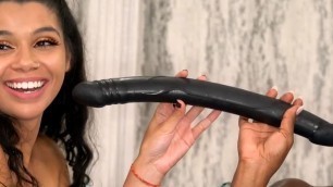 Harley Haze and Ana Foxxx Are Using A Huge Double Sided Dildo In a Live Session On jerkmate TV