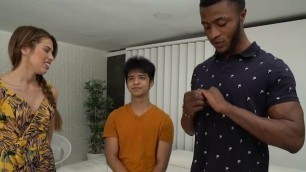 If he has a BIG DICK, any man will suffice for Macarena in this HOT THREESOME