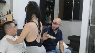My best friend likes to be cuckolded and lets his wife be penetrated, in the end we fucked his wife