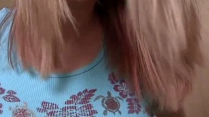 Smoking hot babe mastering her tit job skills