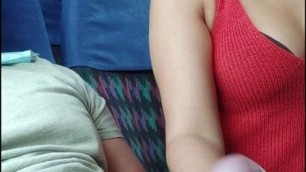 Real Public Quickie Handjob, Blowjob In Bus, She Like it! Hotwife
