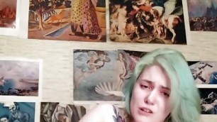 Bitch loves to cum when her sensitive pussy and tits spanked good part 1