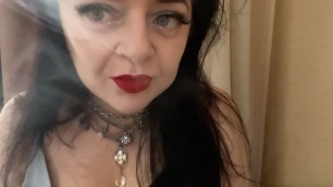 Vaping from gorgeous and sexy Mistress Lara