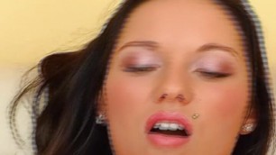 Wild and sexy German slut pleasing her twat on the couch