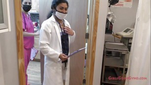 Athletic Ebony Rina Arem Gets A Stimulating Exam From Doctor Stacy Shepard And Doctor Tampa! Film At GirlsGoneGynoCom