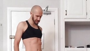 Morning gymnastics without underwear