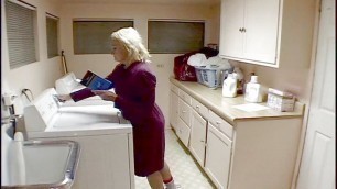 grandmother fingers herself when her stepdaughter comes to visit, she wants to join in and kisses her big nipples and gr