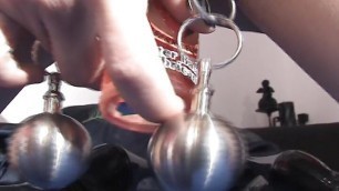 Wild German chick punishing her amazing body with her toys