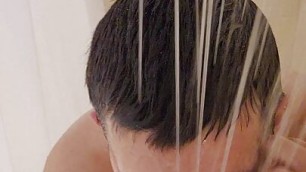 WOW! Straight Big Cock Twink Anal toy Play With Hot Cum Shower