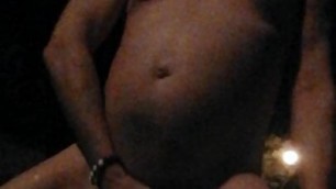 full nude at night on the streets with cum