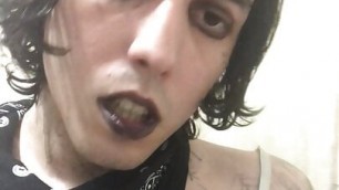 Sexy ass Goth satanic doll big cock