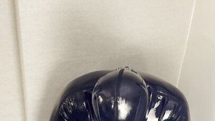 rubberdrone cumming inside his rubbertoesock