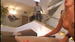 employee caught by boss having office sex as punishment they have to suck his balls