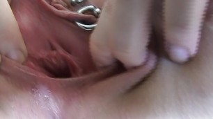 Fabulous German darling making her pierced pussy extra wet