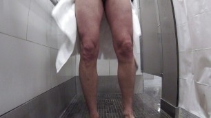 Playing with myself in the gym shower